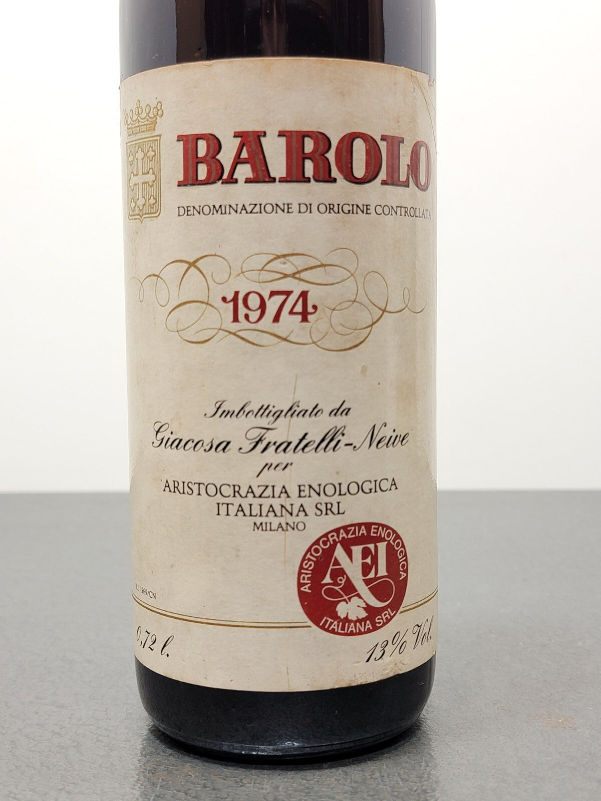 Barolo Fratelli Giacosa 1974 Neive bott. 72 cl 13%