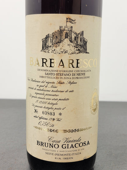Barbaresco Bruno Giacosa 1976 Neive bott..75 cl 13%