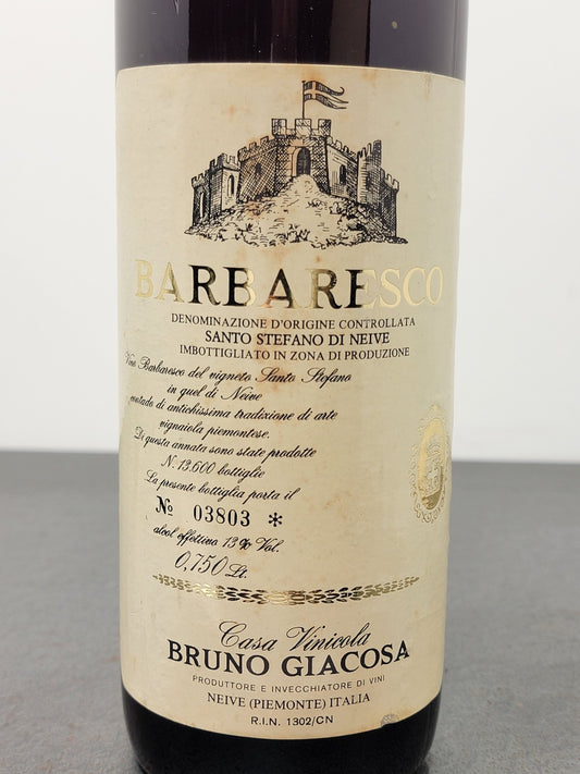 Barbaresco Bruno Giacosa 1976 Neive bott..75 cl 13%