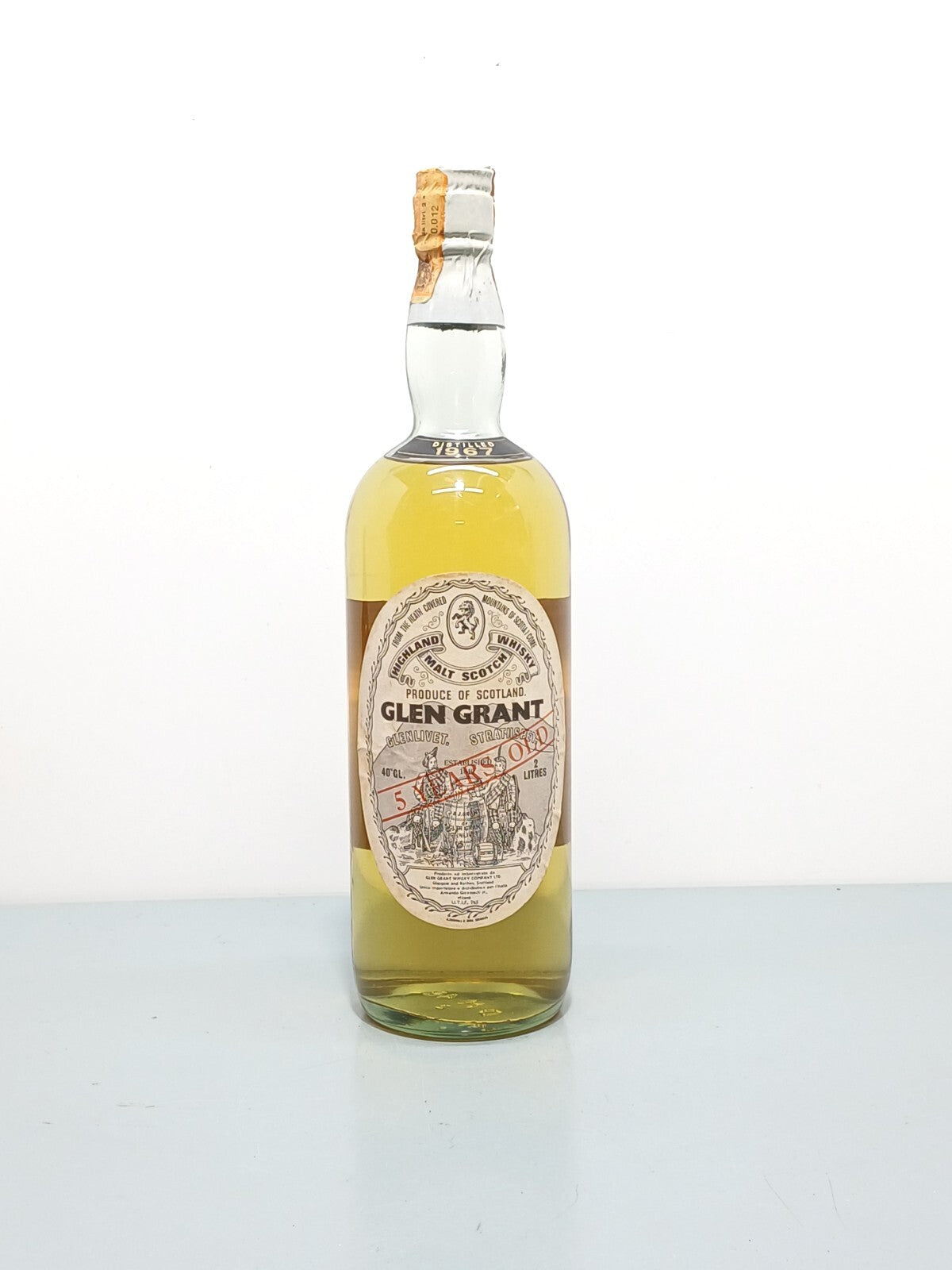 Whisky Glen Grant 5 years 1967 Highland Malt Scotch Whisky bott.2 Litri 40%