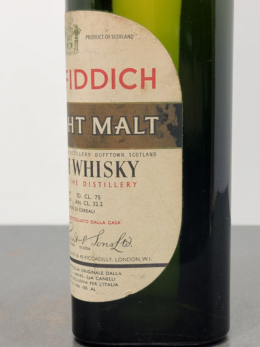 Whisky Glenfiddich 8 years 1960s Straight Malt Scotch 86 Proof bott.75 cl 43%