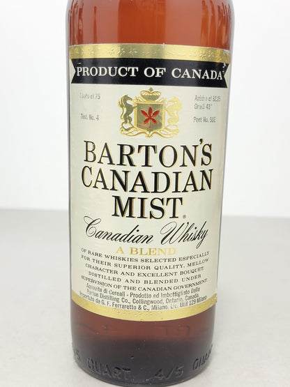 Whisky Barton's Canadian Mist 1967 bott.75 cl 43%