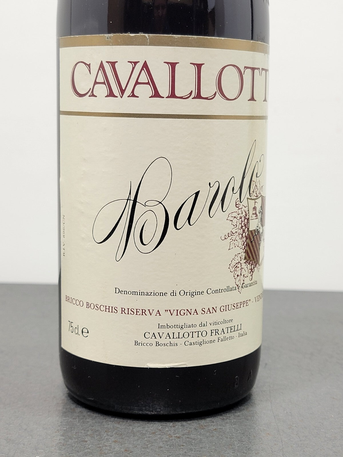 Barolo Cavallotto Bricco Boschis 1981 Riserva Vigna San Giuseppe bott.75 cl 14%