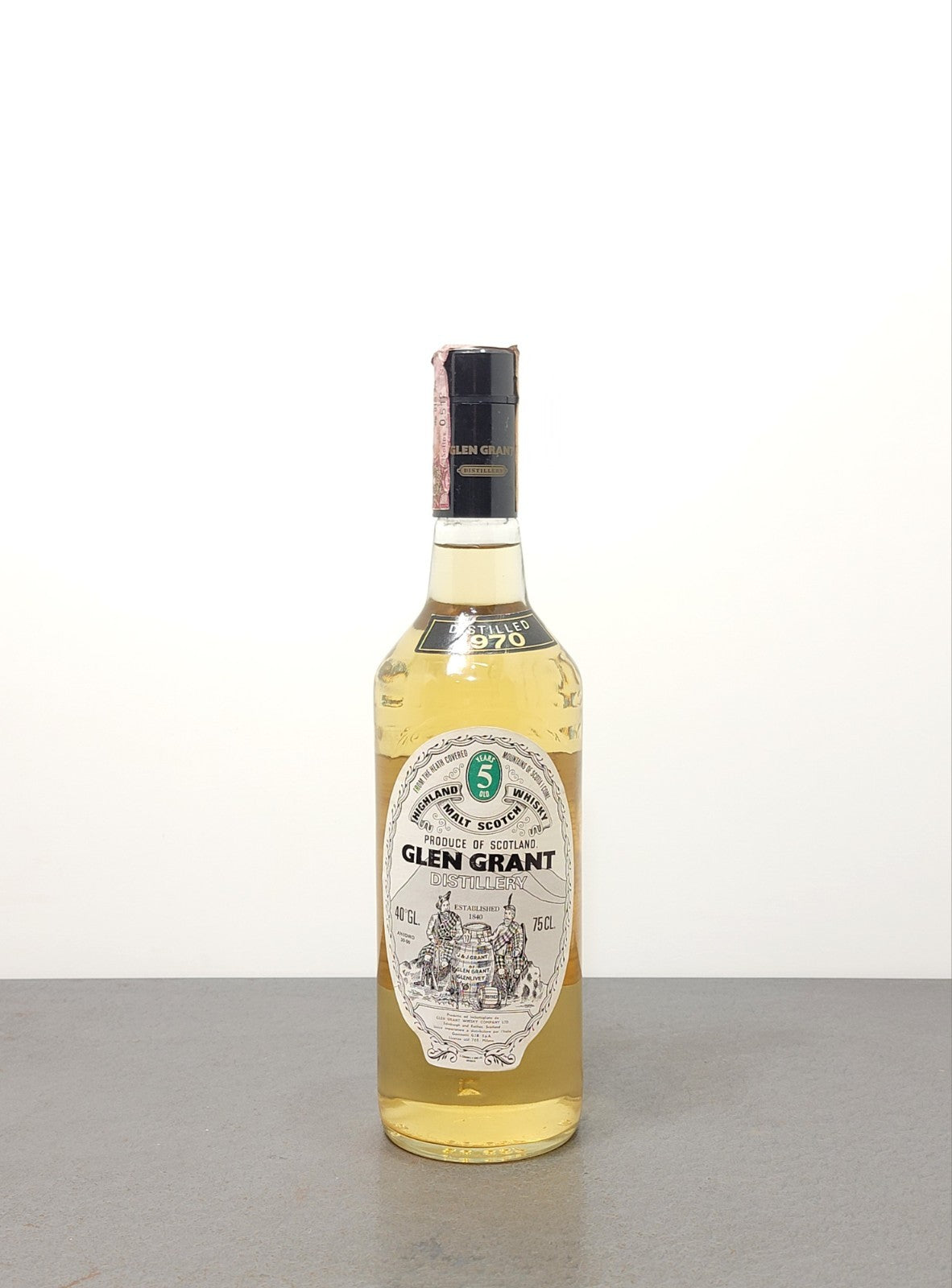 Glen Grant 5 years 1970 Highland Malt Scotch Whisky bott.75 cl 40%