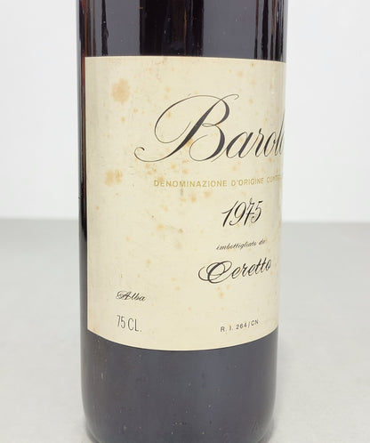 Barolo Ceretto 1975 Alba bott. 75 cl 13%