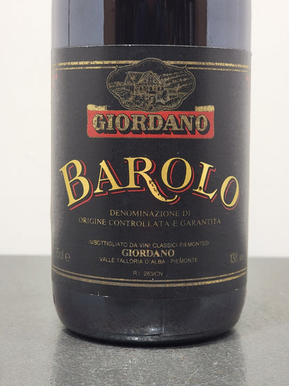 Barolo Giordano 1980 bott. 75 cl 13%