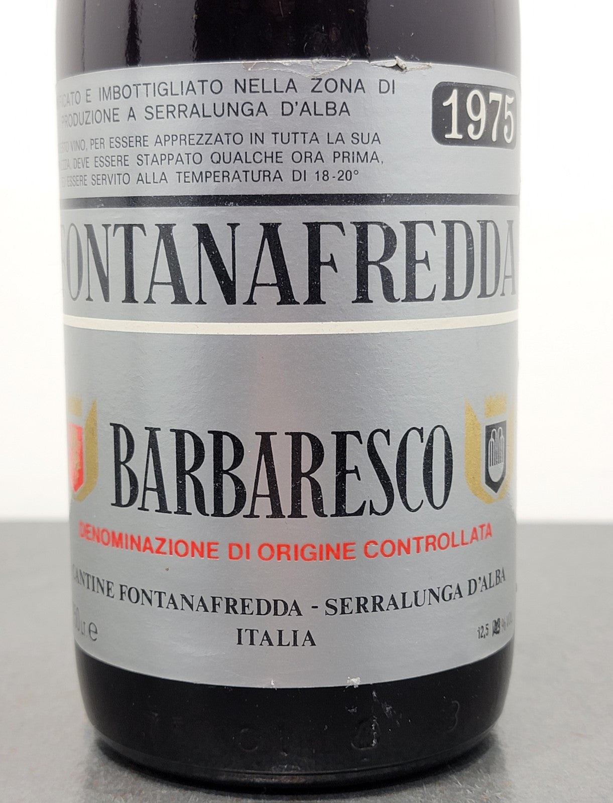 Barbaresco Fontanafredda 1975 Serralunga D'Alba  bott..75 cl 13%