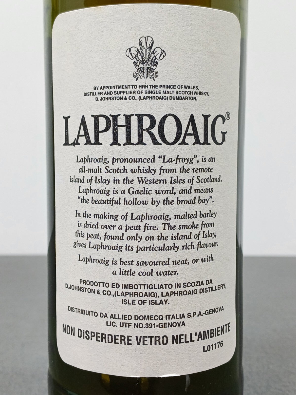 Whisky Laphroaig 10 years 1980s Single Islay Malt Scotch Whisky bott.70 cl 43%