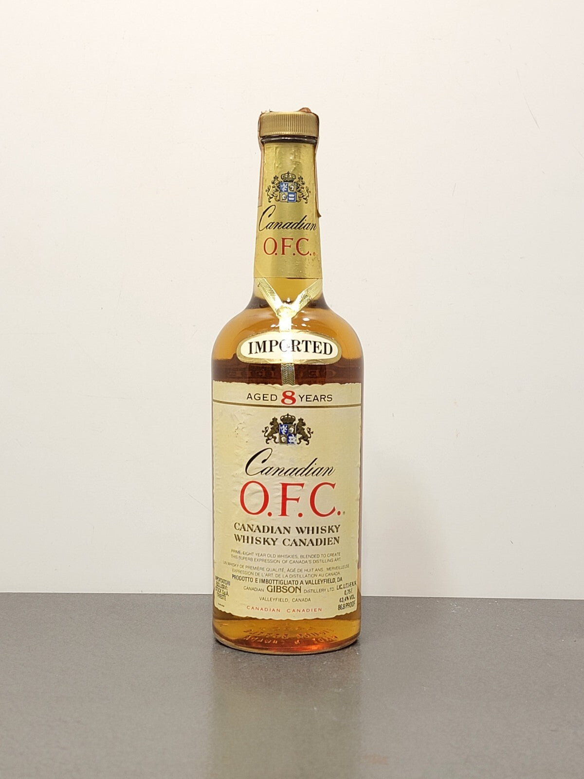 Whisky Canadian O.F.C 8 year 1981 Gibson 86 proof bott.75 cl 43.4%