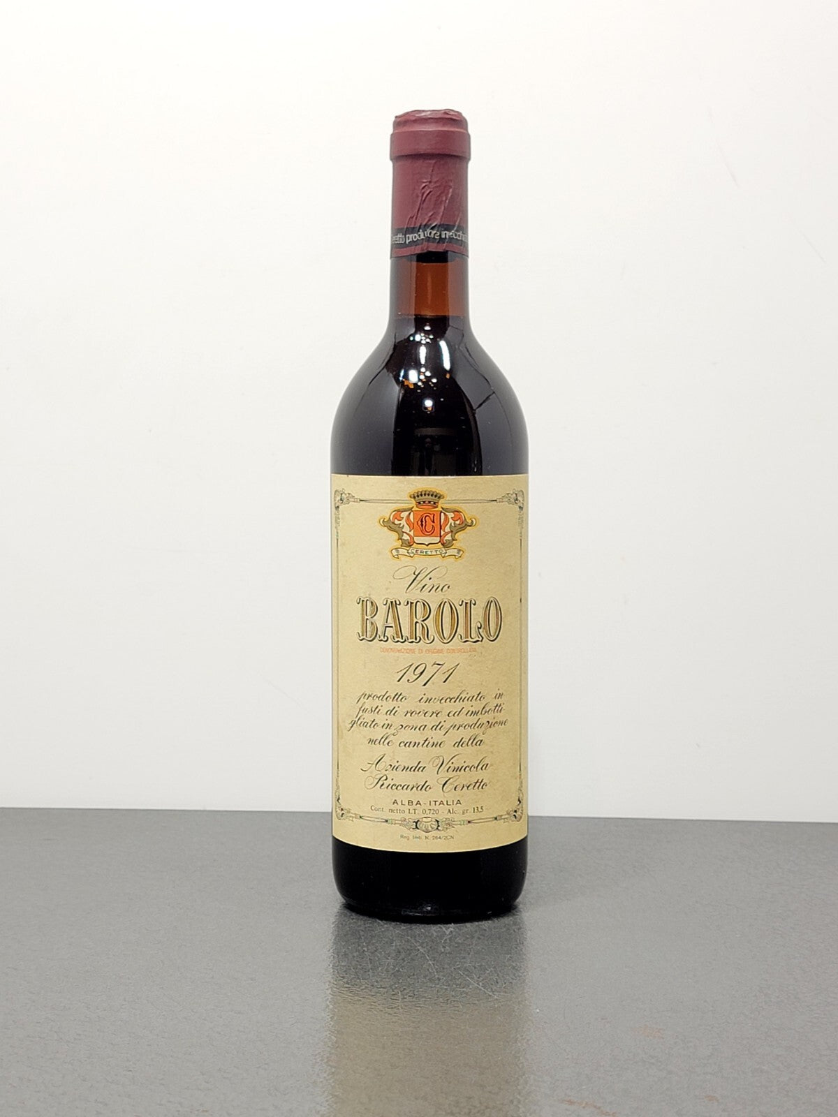 Barolo Riccardo Ceretto 1971 bott.72cl 13.5%