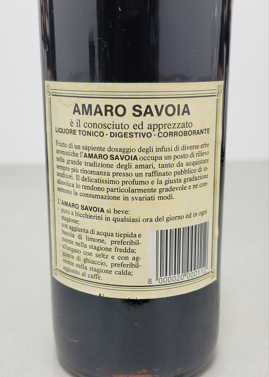 Amaro Savoia Cinzano 1980s Liquore bott. 75 cl 38,5%
