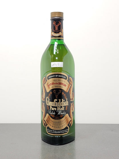 Glenfiddich Pure Malt Scotch Whisky 1970s William Grant B. 1 Litro 43% 86 Proof