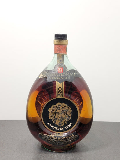 Brandy Vecchia Romagna 2 Litri 1960s Etichetta Nera Buton 40%