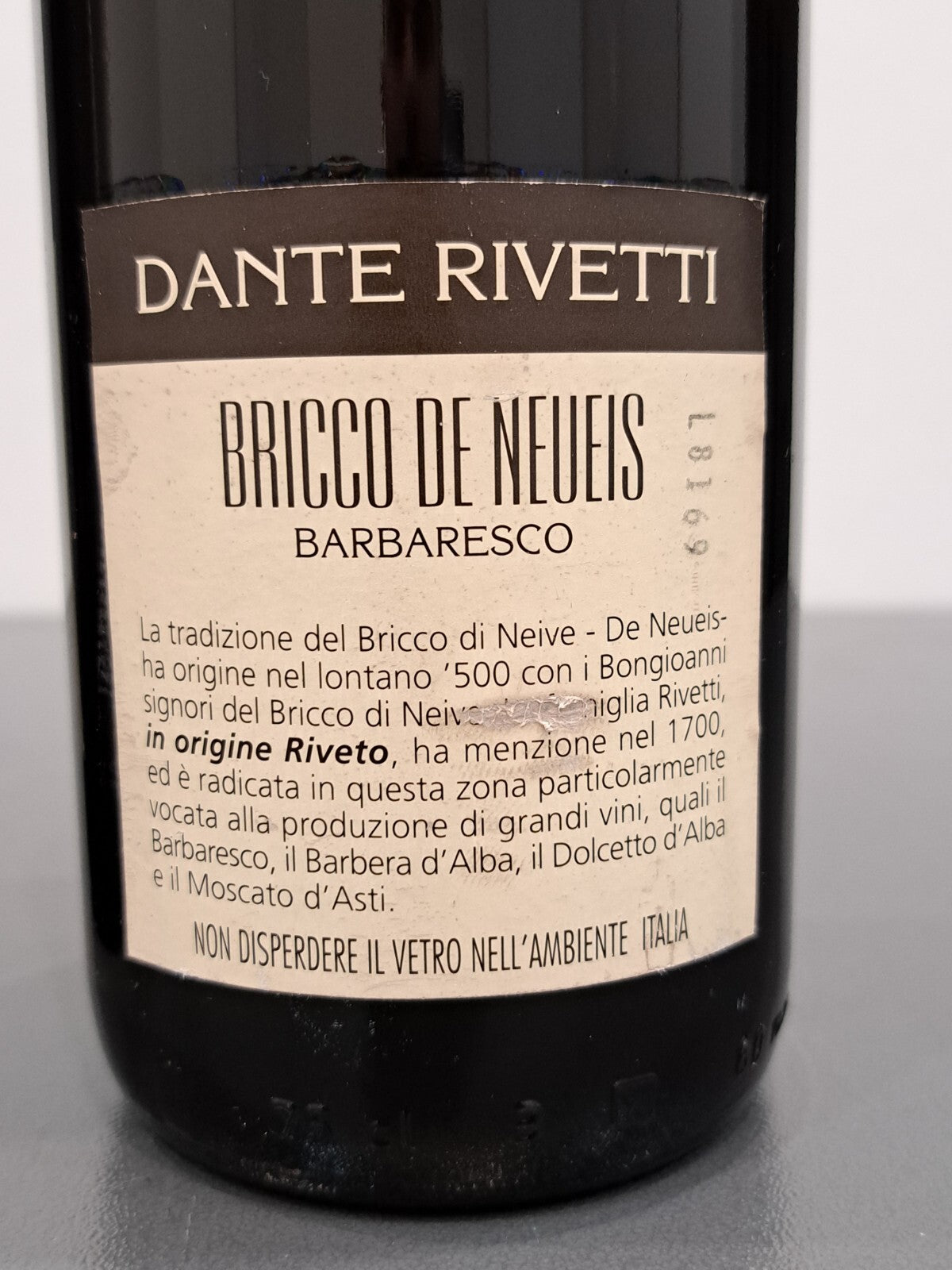 Barbaresco Bricco di Neive 1994 Dante Rivetti bott. 75 cl