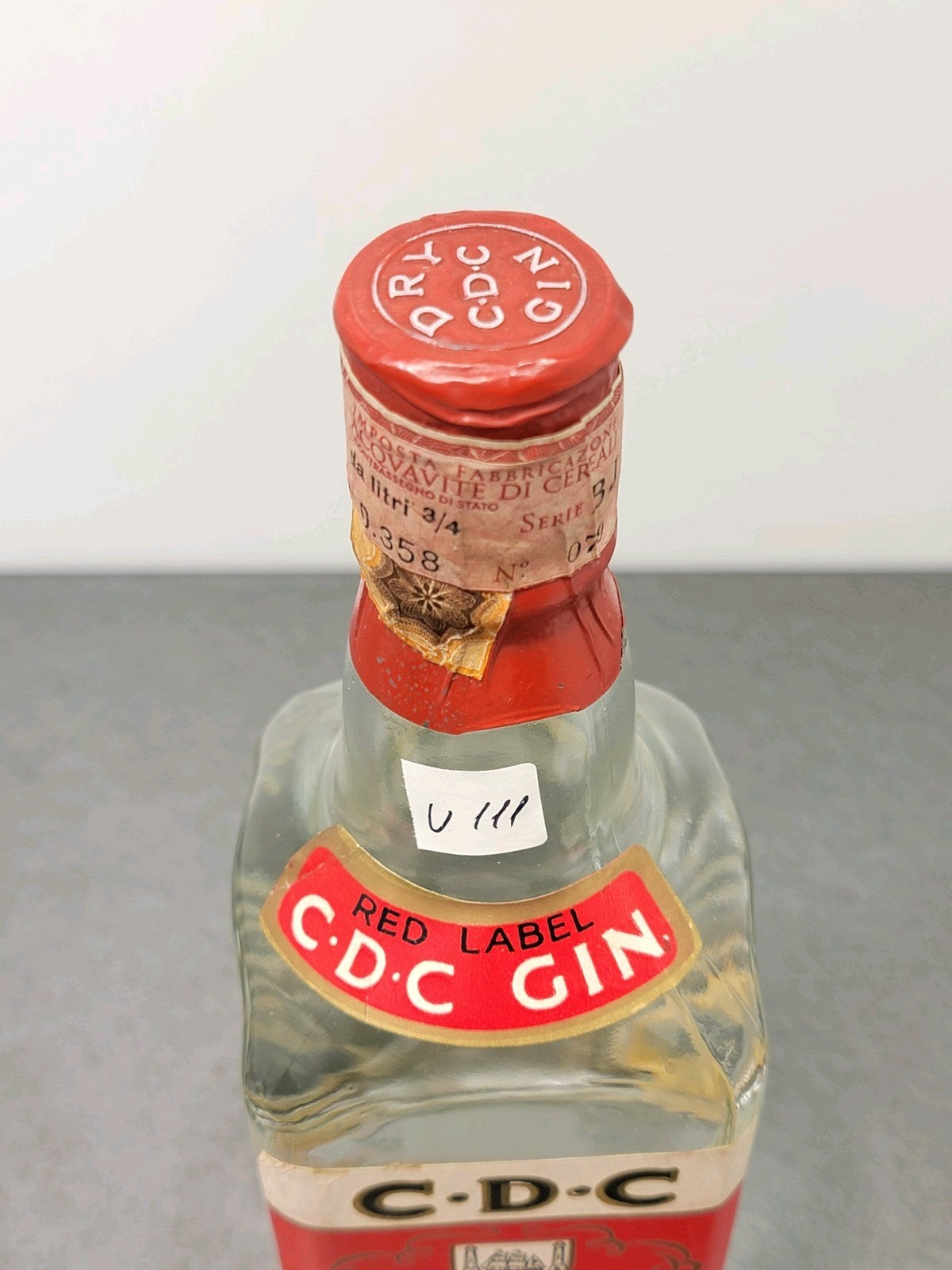 Dry Gin Cork Red Label 1960s bott.75 cl 43%