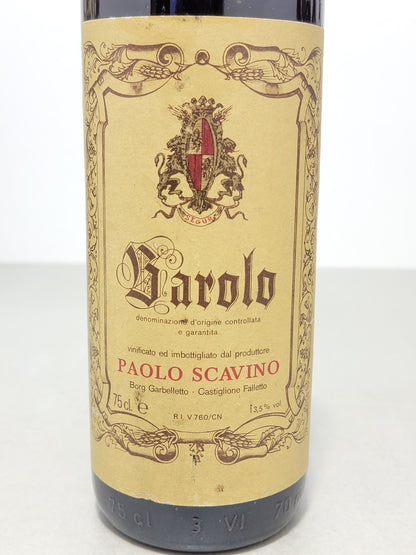 Barolo Paolo Scanavino 1980 Castiglione Falletto bott.75 cl 13,5%