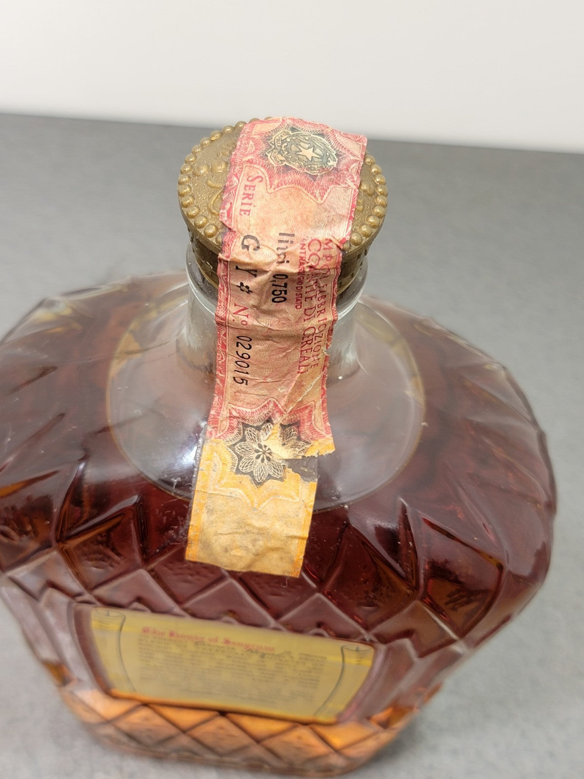 Whisky Crown Royal 10 years 1973 Joseph & Seagram Blended Canadian 75 cl 40%