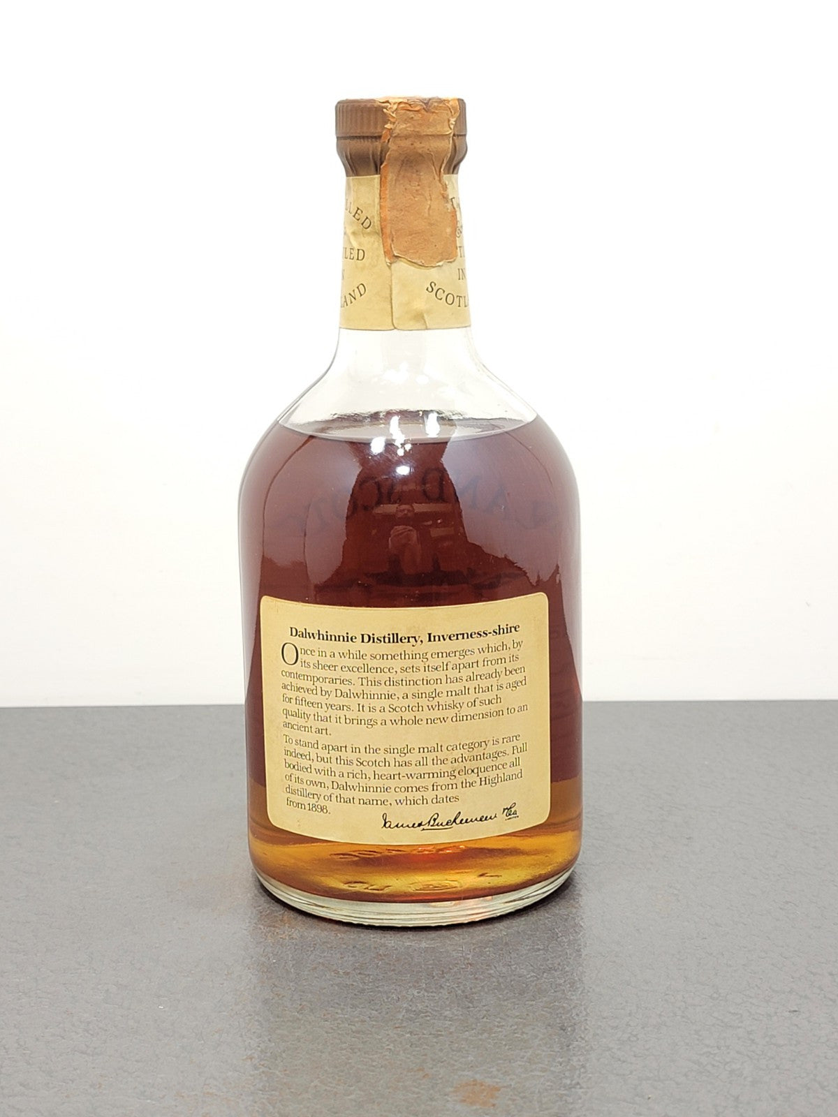Whisky Dalwhinnie 15 Y James Buchanan 1970s Pure Highland Single Malt 75 cl 40%
