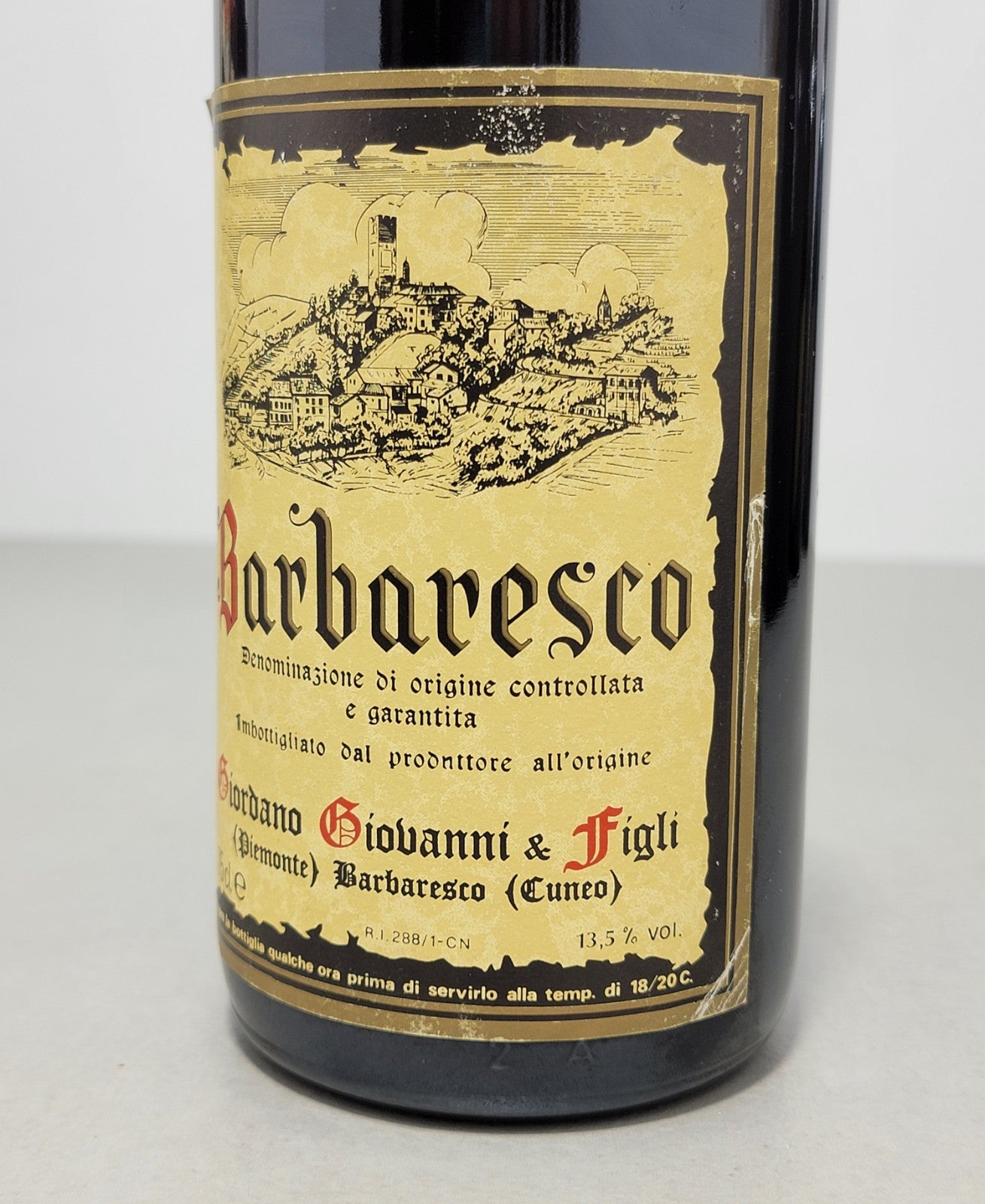 Barolo Giovanni Giordano 1980 Cuneo bott. 75 cl 13,5%
