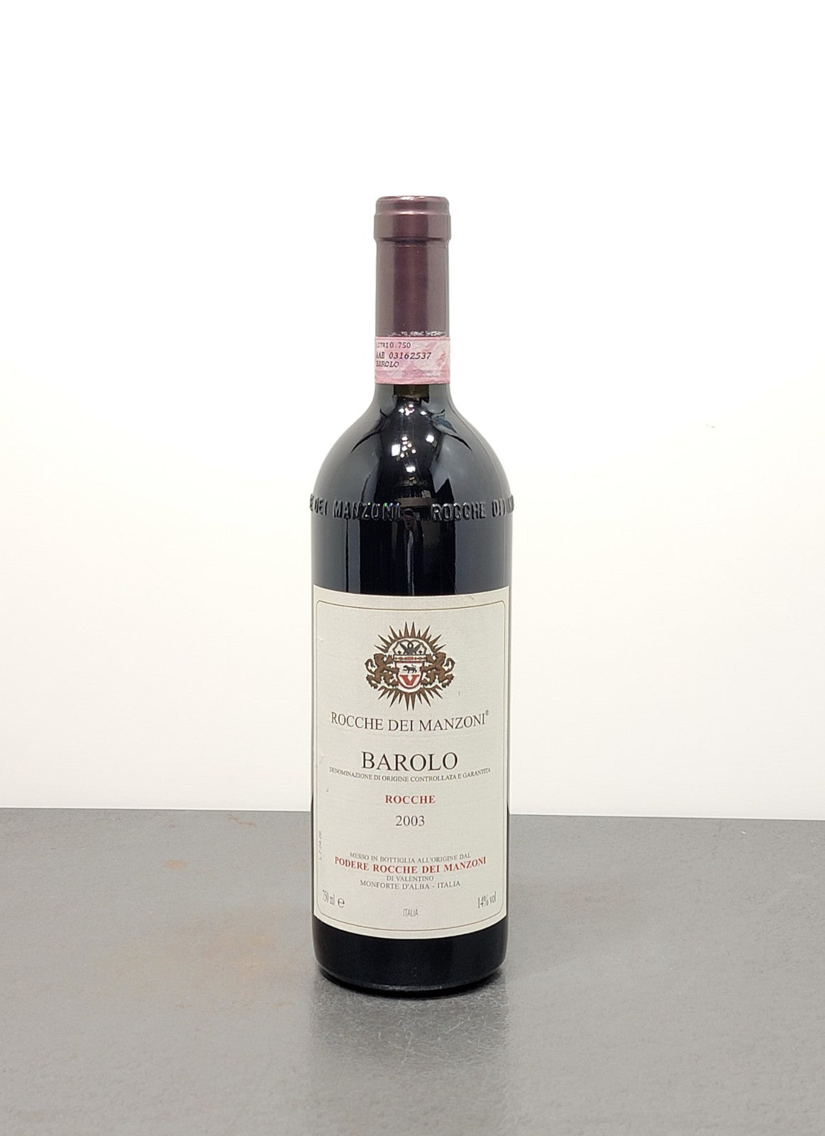 Barolo Rocche Dei Manzoni 2003 Valentino Monforte D'alba bott.75 cl 14%