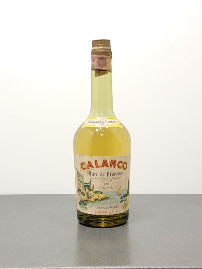 Grappa Calanco Mark De Provence 1960s Durrand de Picard bott. 73 cl 43%