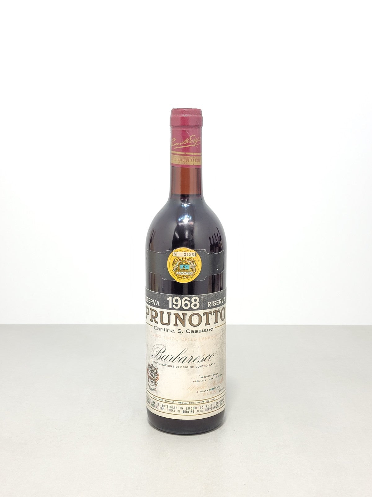 Barbaresco Prunotto Riserva 1968 Cantina S. Cassiano bott.72 cl 13.5%