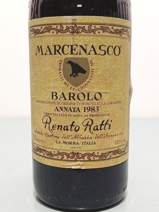 Barolo Renato Ratti 1983 Marcenasco Abbazia dell'Annunziata bott. 75 cl