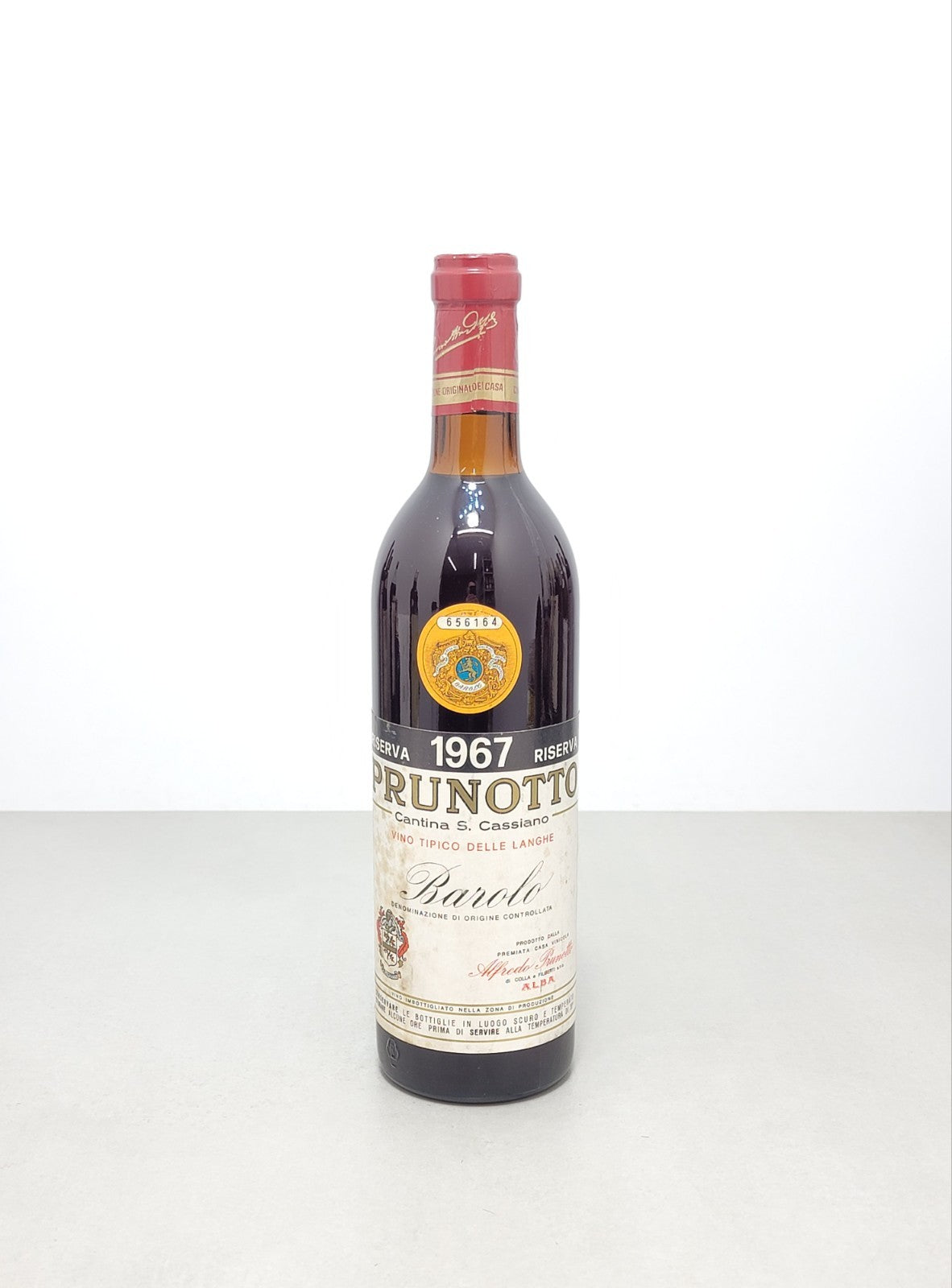 Barolo Prunotto Riserva 1967 Cantina S. Cassiano bott.72 cl 13,5%