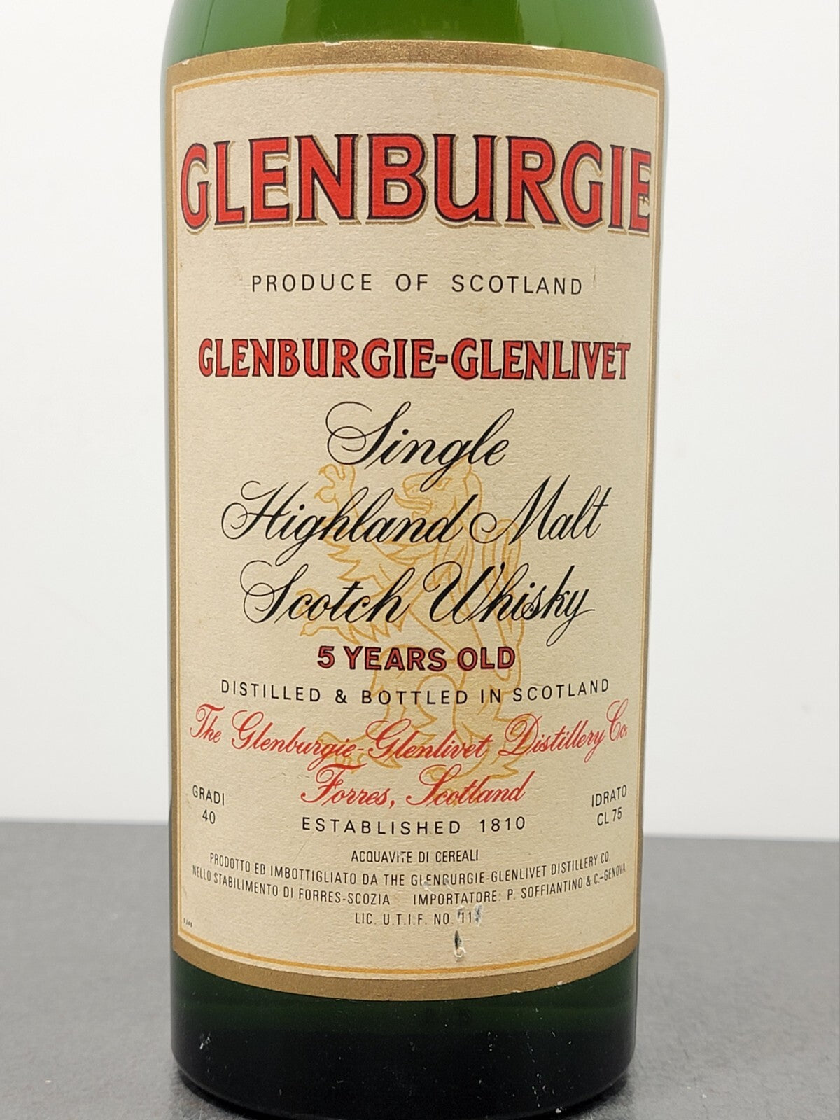 Glenburgie Glenlivet 1970s 5 Years Single Highland Malt Scotch Whisky bott.75 cl