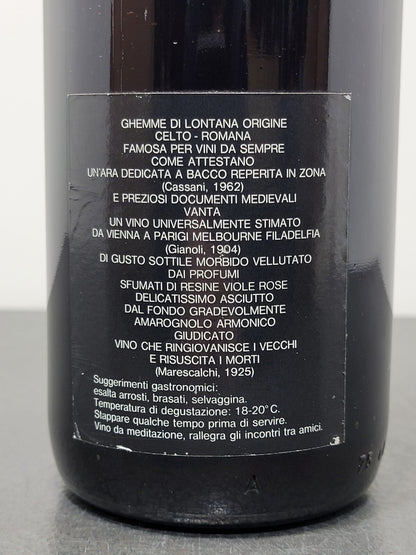 Ghemme 1982 Antichi Vigneti Di Cantalupo Alberto & Maurizio Arluno bott 75 cl