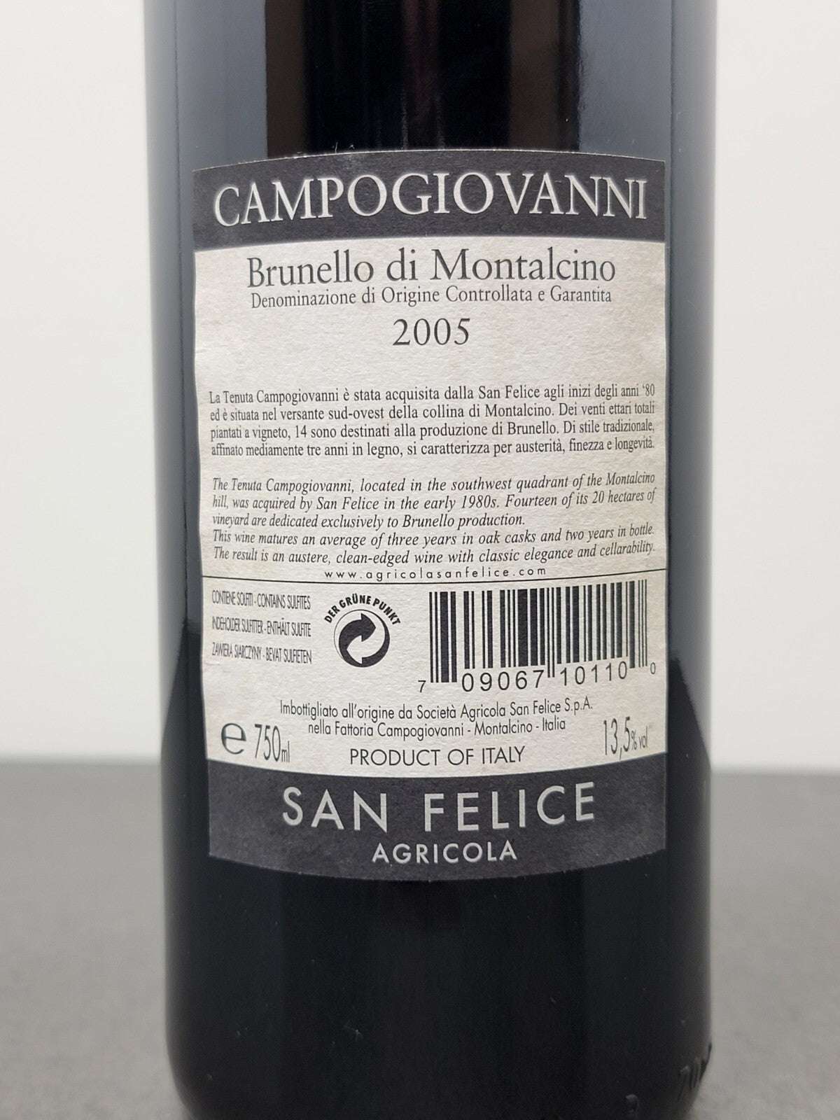 Campogiovanni San Felice 2005 Brunello di Montalcino bott.75 cl 13.5%