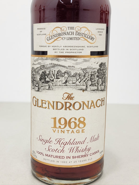 Whisky Glendronach 25 years 1968 Imbott.1993 Single Highland Malt 75 cl 43%