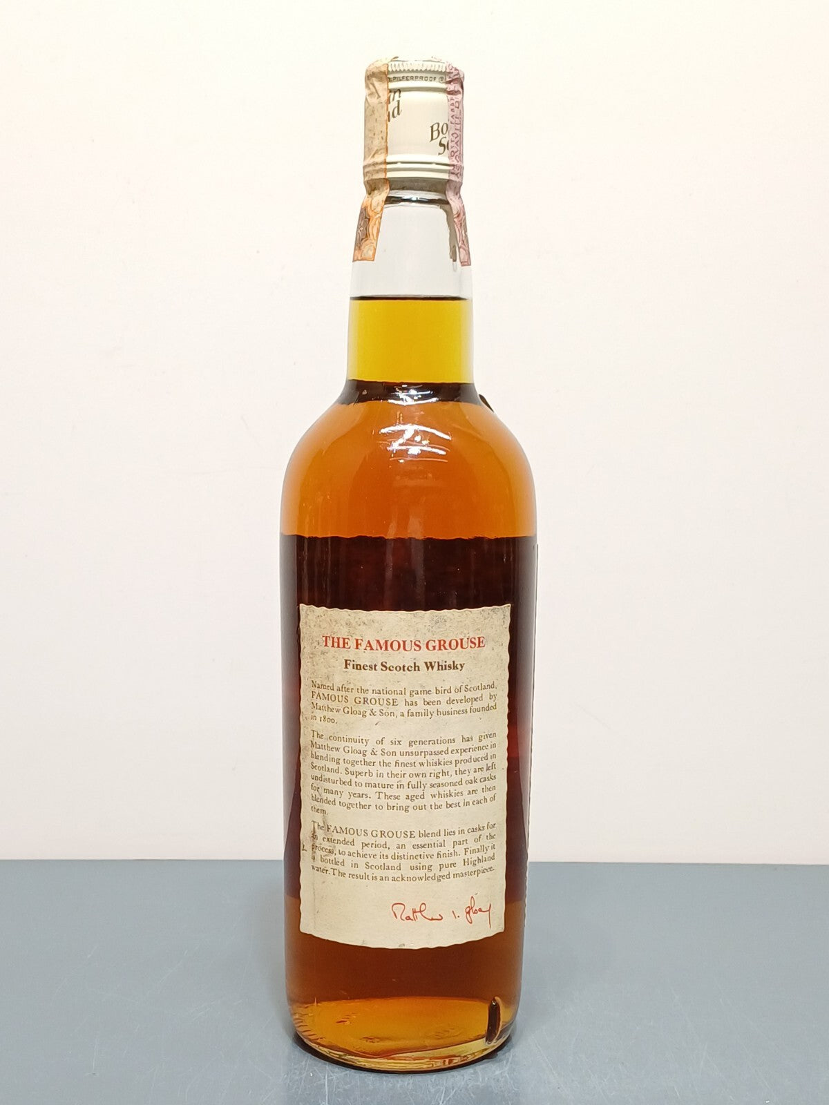 Whisky Famous Grouse Finest Scotch Whisky bott.0.75 cl anni 70