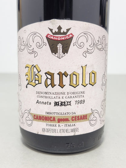 Barolo Canonica Cesare 1989 bott.75 cl 13%