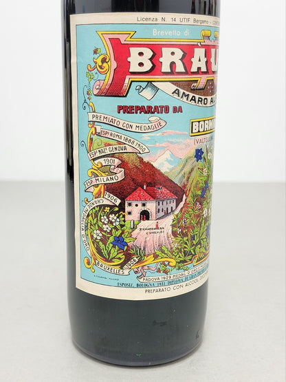 Amaro Alpino Braulio 1970s F. Peloni  Bormio Valtellina bott. 75 cl 21%