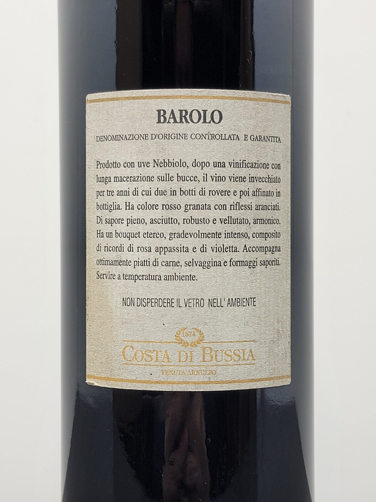 Barolo Costa di Bussia 1994 Tenuta Arnulfo Riserva Bussia bott. 75 cl 13.5%