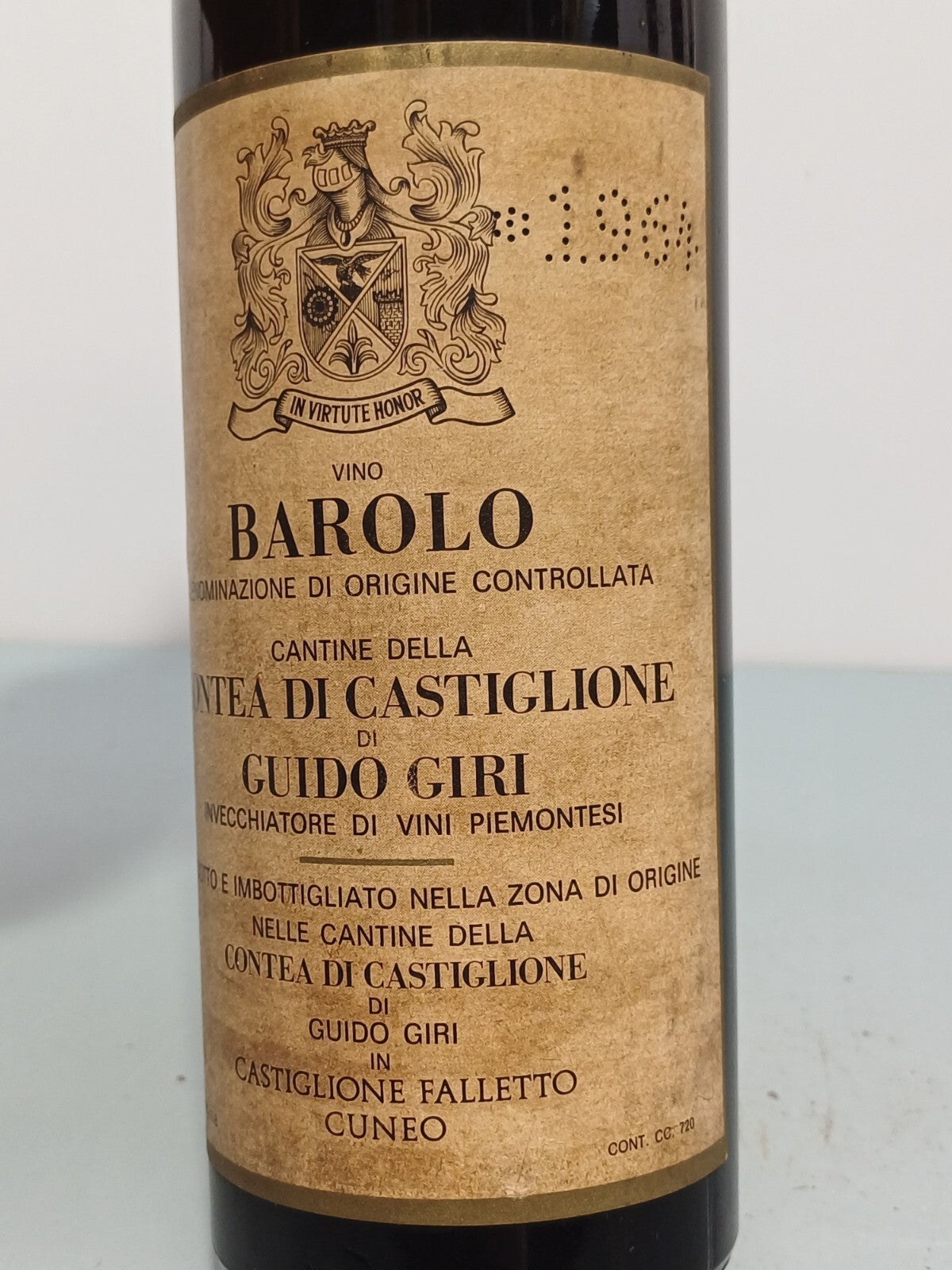Barolo Guido Giri 1964 Castiglione Falletto bott.72 cl 13.8%