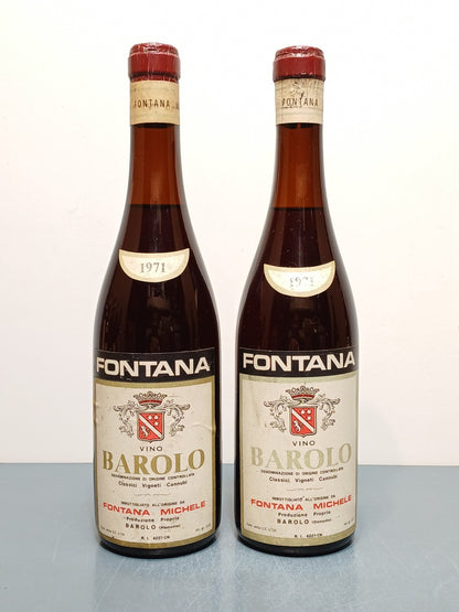 Barolo Fontana 1971 Michele Classici Vigneti Cannubi bott. 73 cl
