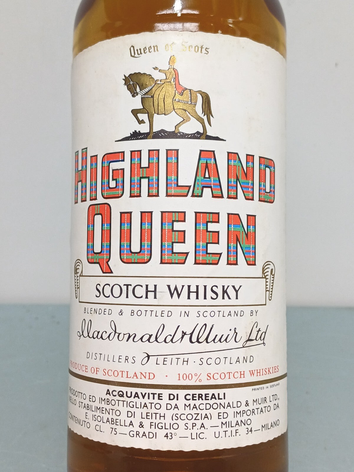 Whisky Highland Queen anni 70 bott. 0.75 cl