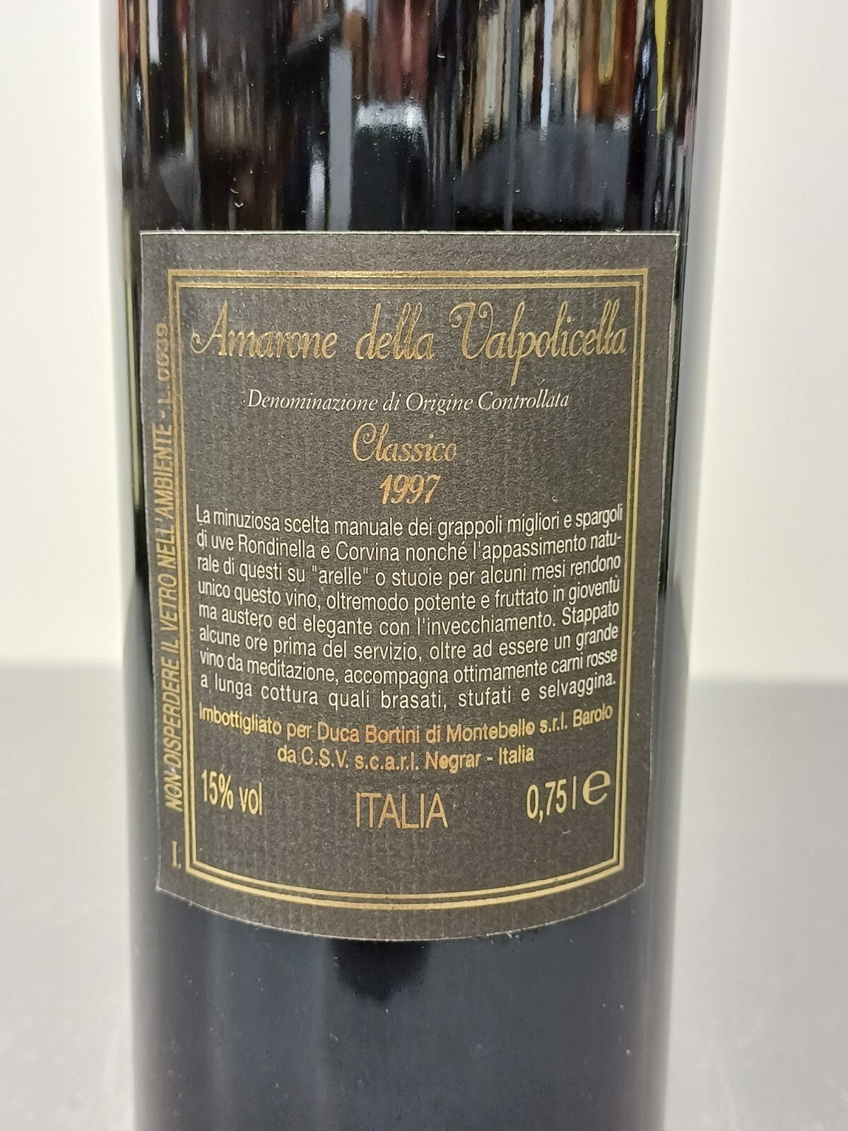 Amarone 1997 Duca Bortini Di Montebello Della Valpolicella Classico 75 cl
