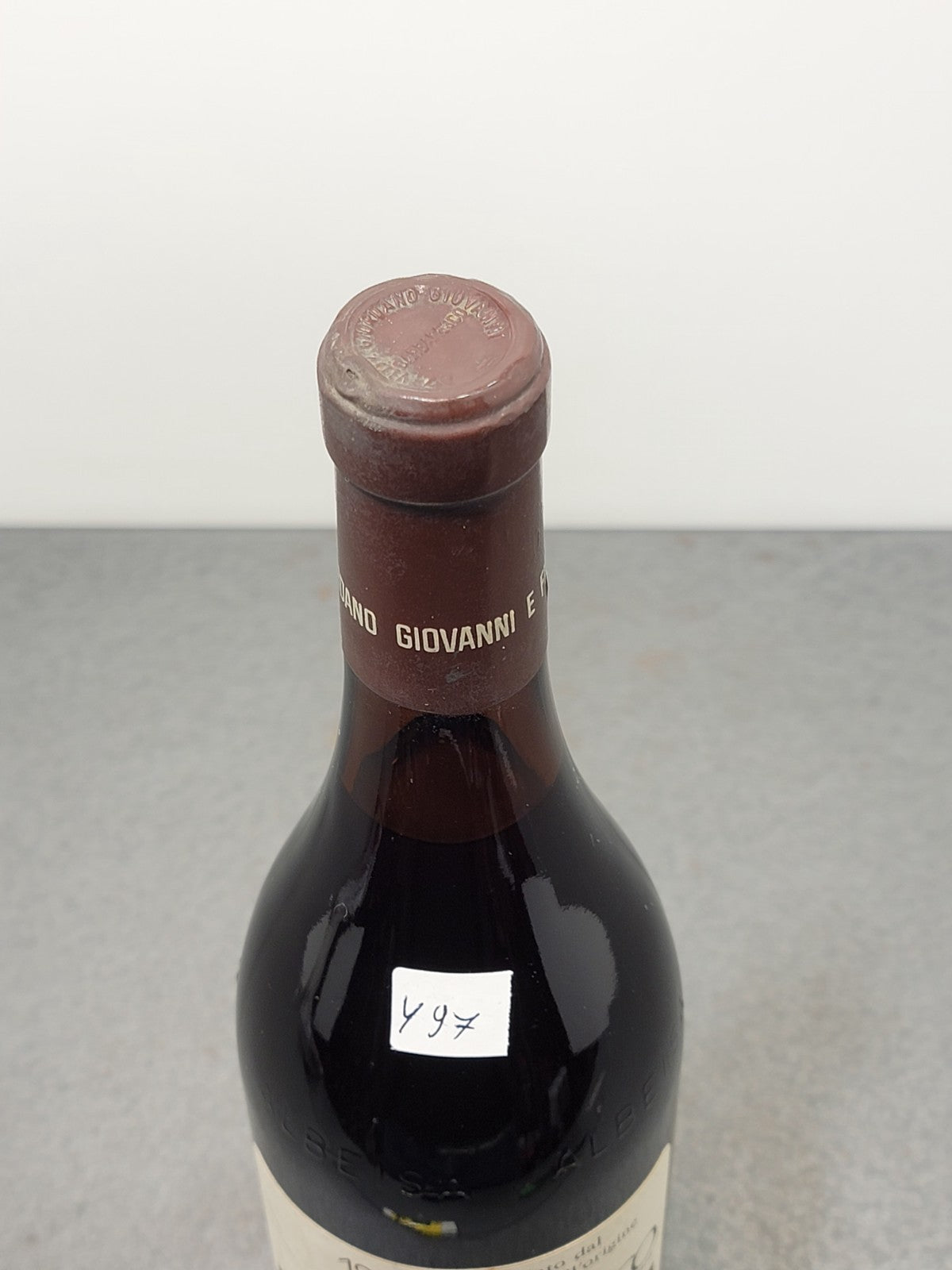 Barbaresco Giovanni Giordano 1974 Vigneto Cavana bott. 75 cl 13.5%