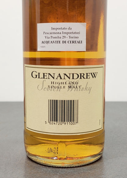 Whisky Glenandrew 10 years Highland Single Malt Scotch 1990s bott. 70 cl 40%
