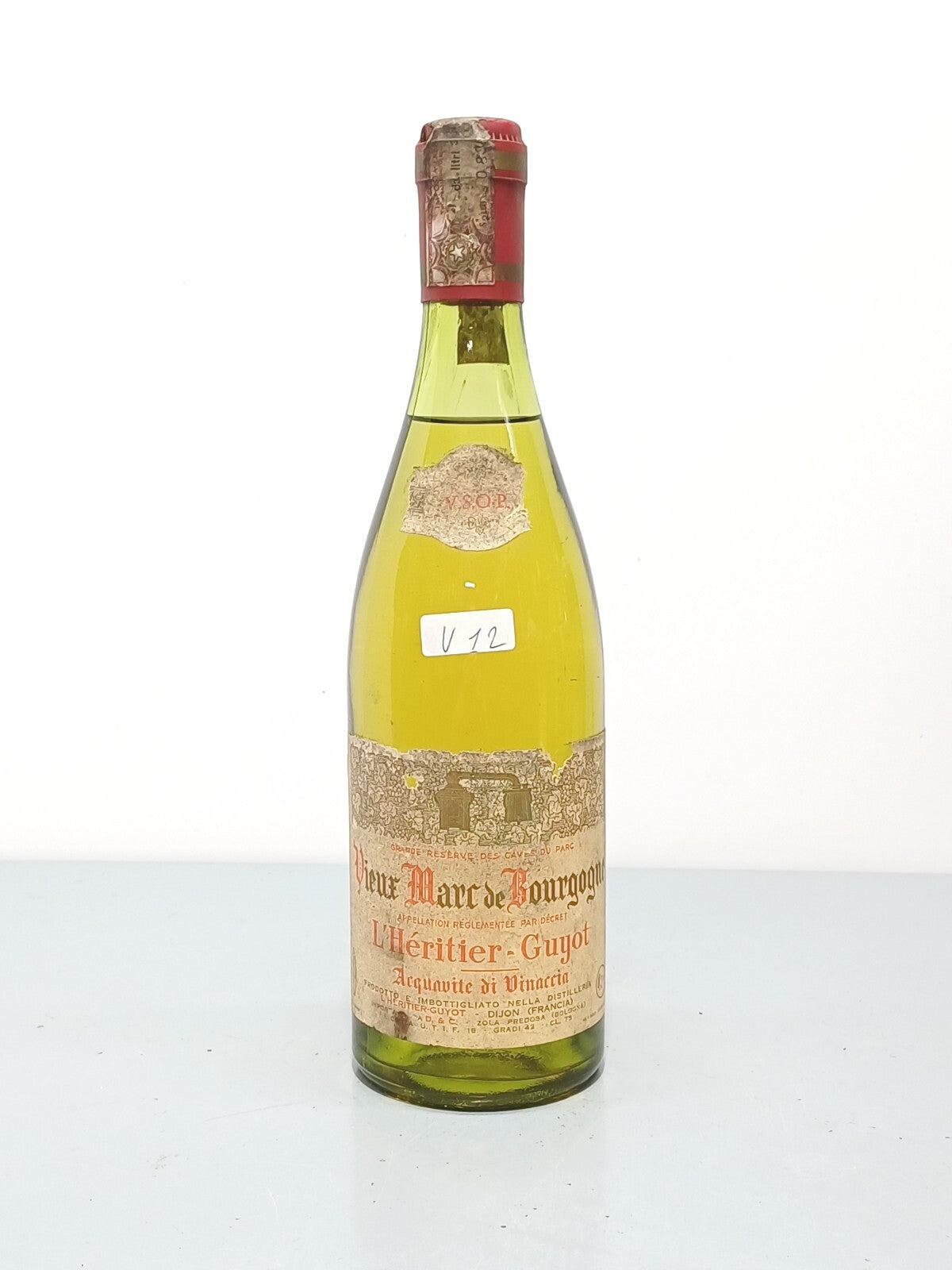 Grappa 1960 L.Heritier Guyot Vieux Marc De Bourgogne V.S.O.P bott.0.75 cl