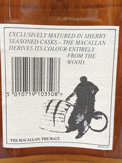 Whisky Macallan 10 years 1990s old Single Highland Malt Scotch Whisky bott 35 cl