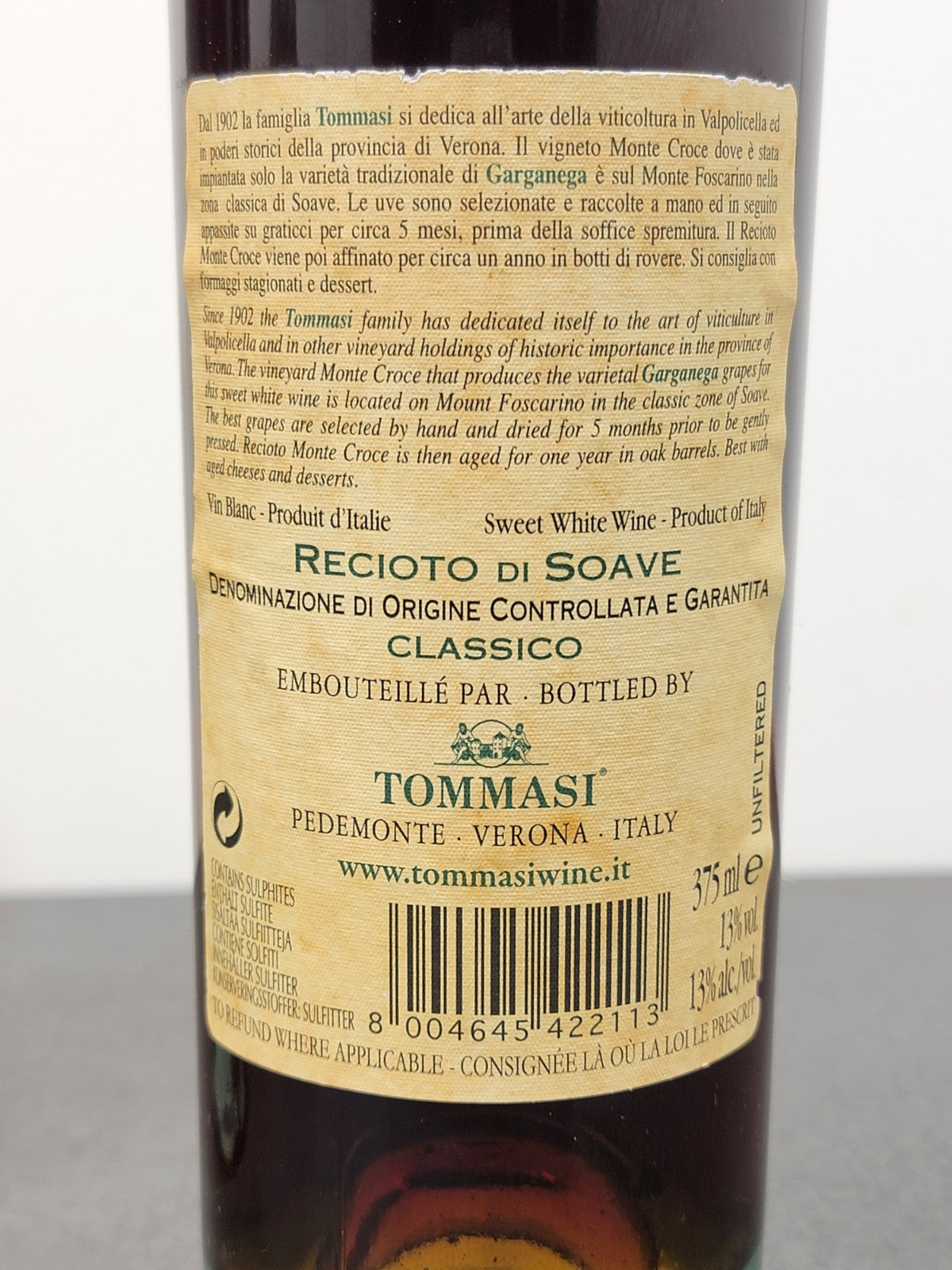 Tommasi Monte Croce Recioto di Soave 2006 bott. 37 cl 13%