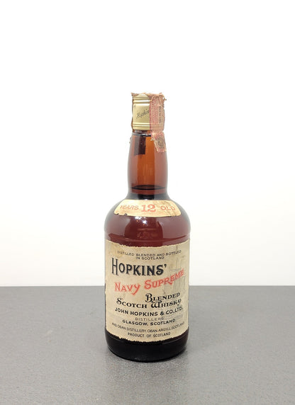 Whisky Hopkins Navy Supreme 12 years 1970s Blended Scotch Whisky bott. 75 cl 43%