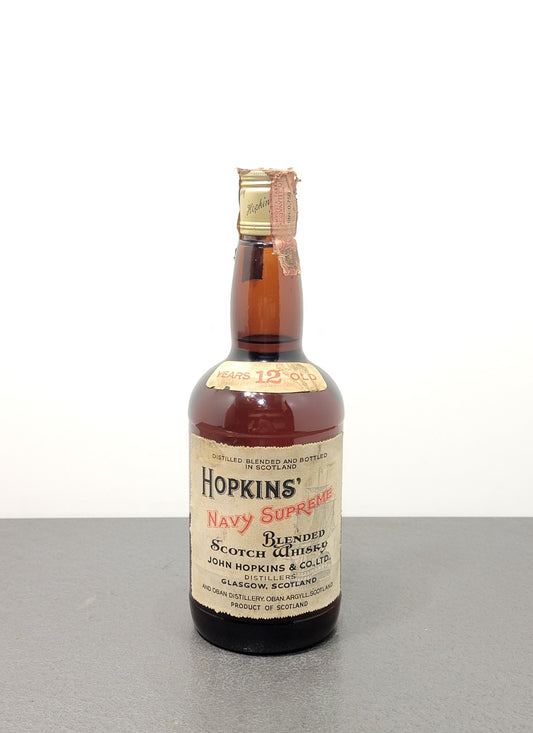 Whisky Hopkins Navy Supreme 12 years 1970s Blended Scotch Whisky bott. 75 cl 43%