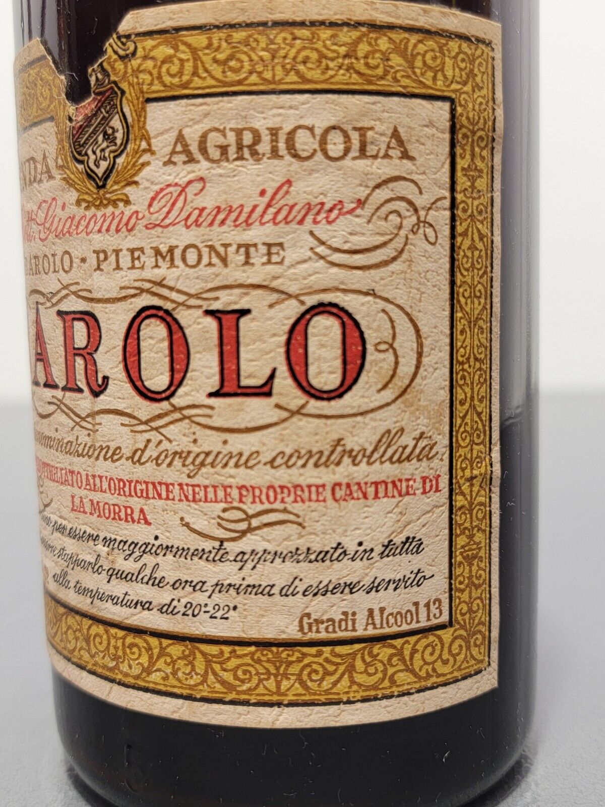 Barolo Giacomo Damilano 1964 bott.72 cl 13%