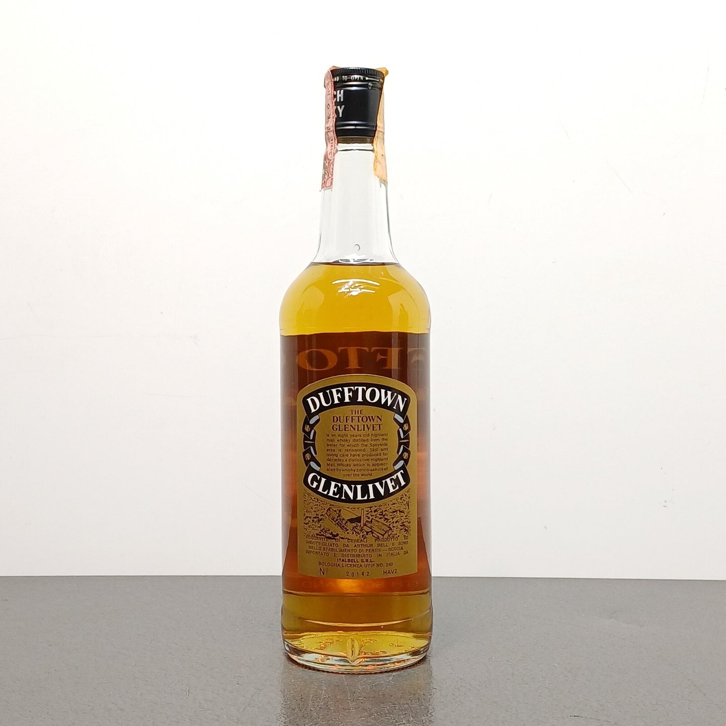 Whisky Dufftown 8 years Glenlivet 1980s Pure Malt Scotch Whisky bott.75 cl 40 %