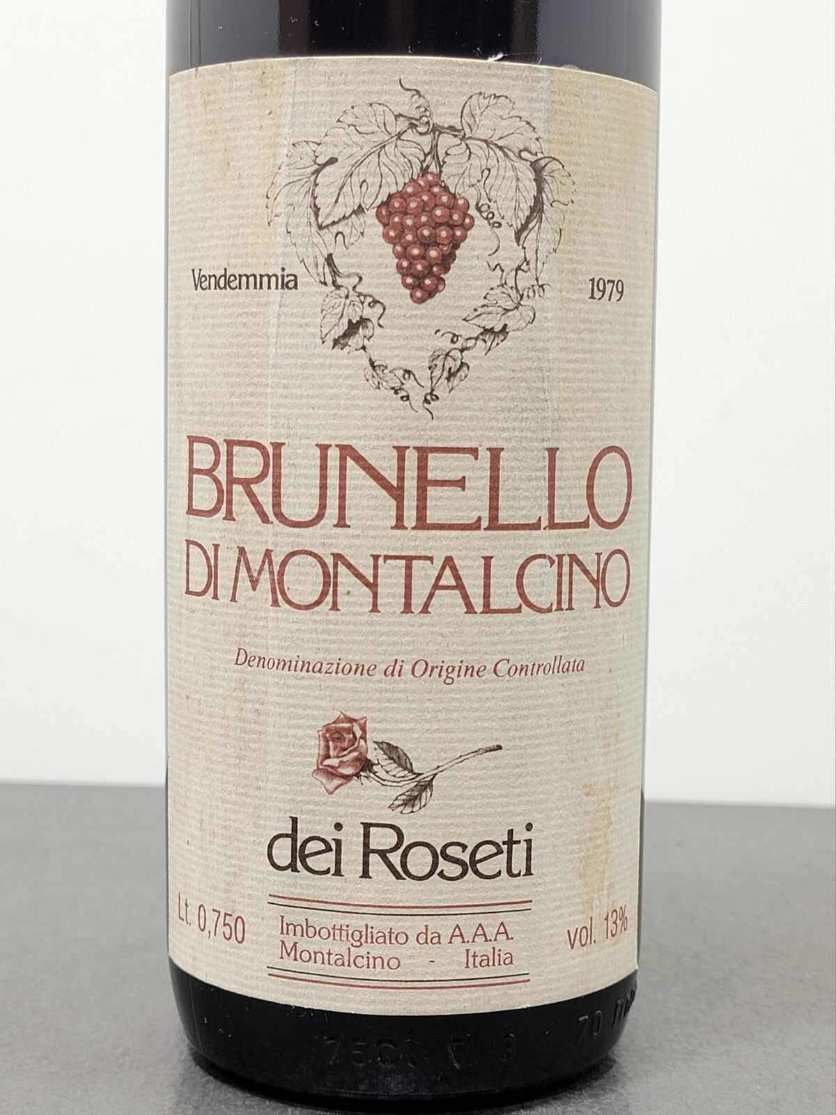Brunello Di Montalcino Dei Roseti 1979 bott. 75 cl 13%